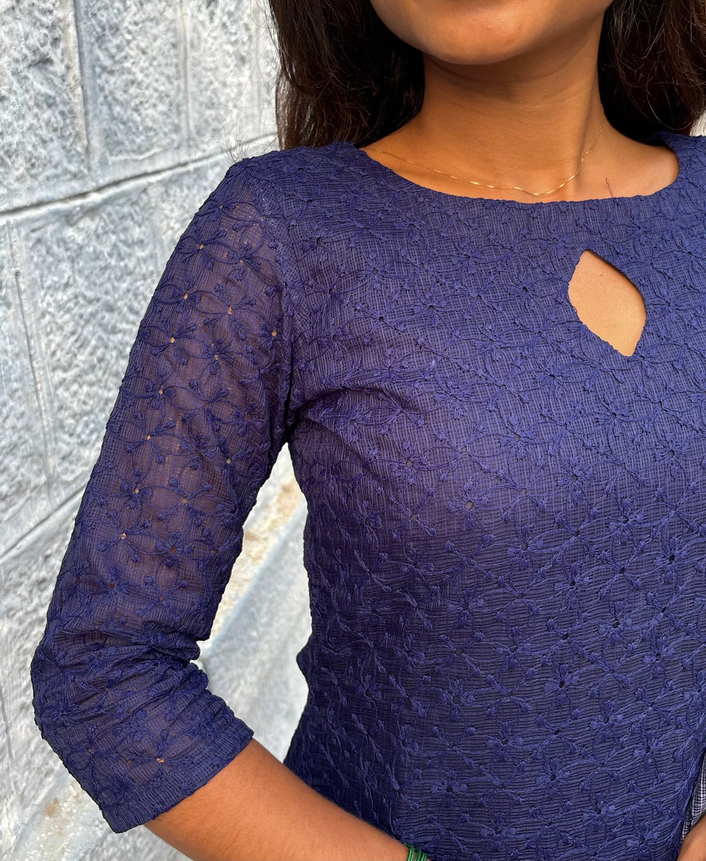 NY 543 Elegant Hakobha kurti set with kantha duppatta