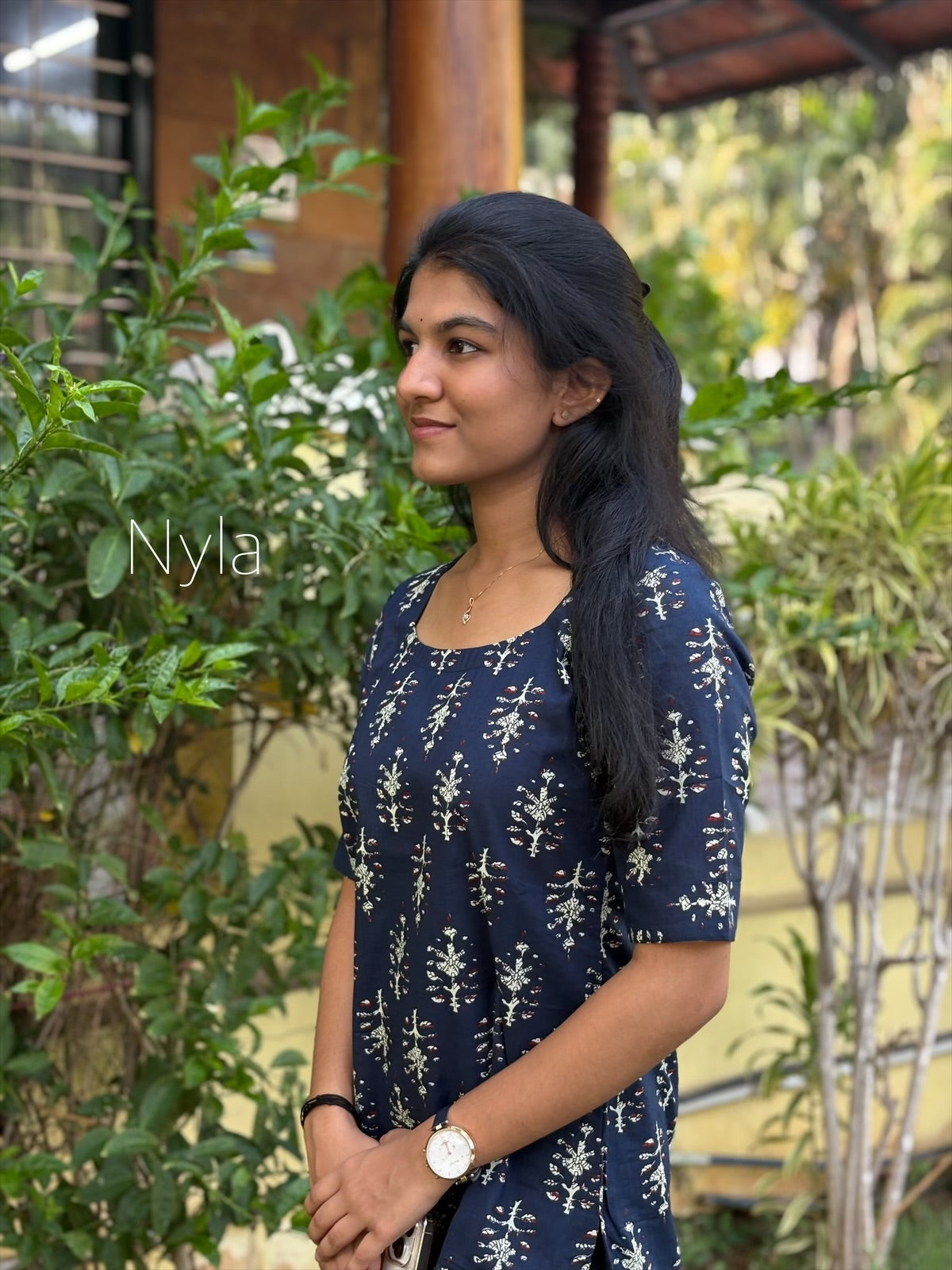 NY 425 Elegant Pure cotton Kurti with elbow sleeves