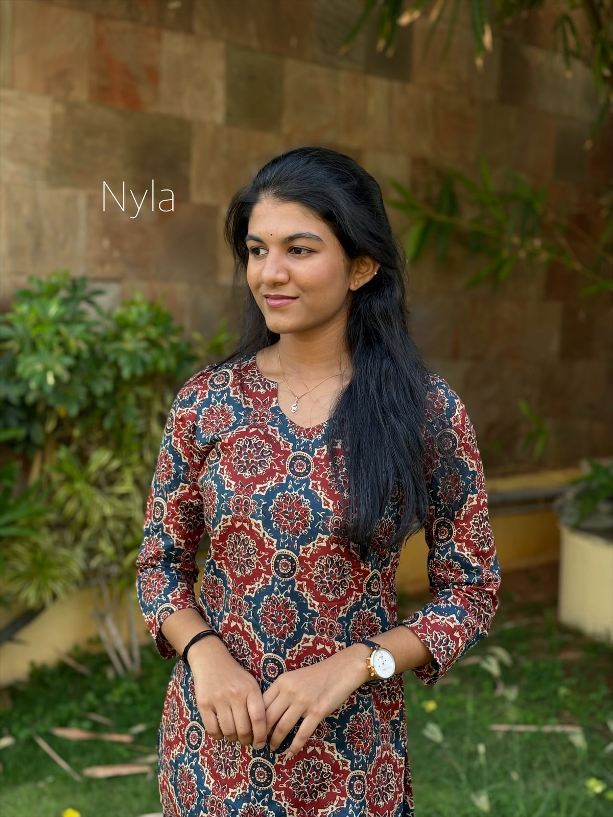 NY 424 Elegant Pure cotton Kurti with 3/4th sleeves