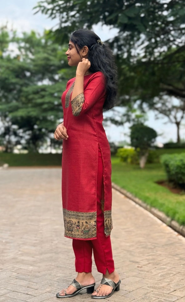 NY 522 Elegant Pashmina kurti with 3/4th sleeves