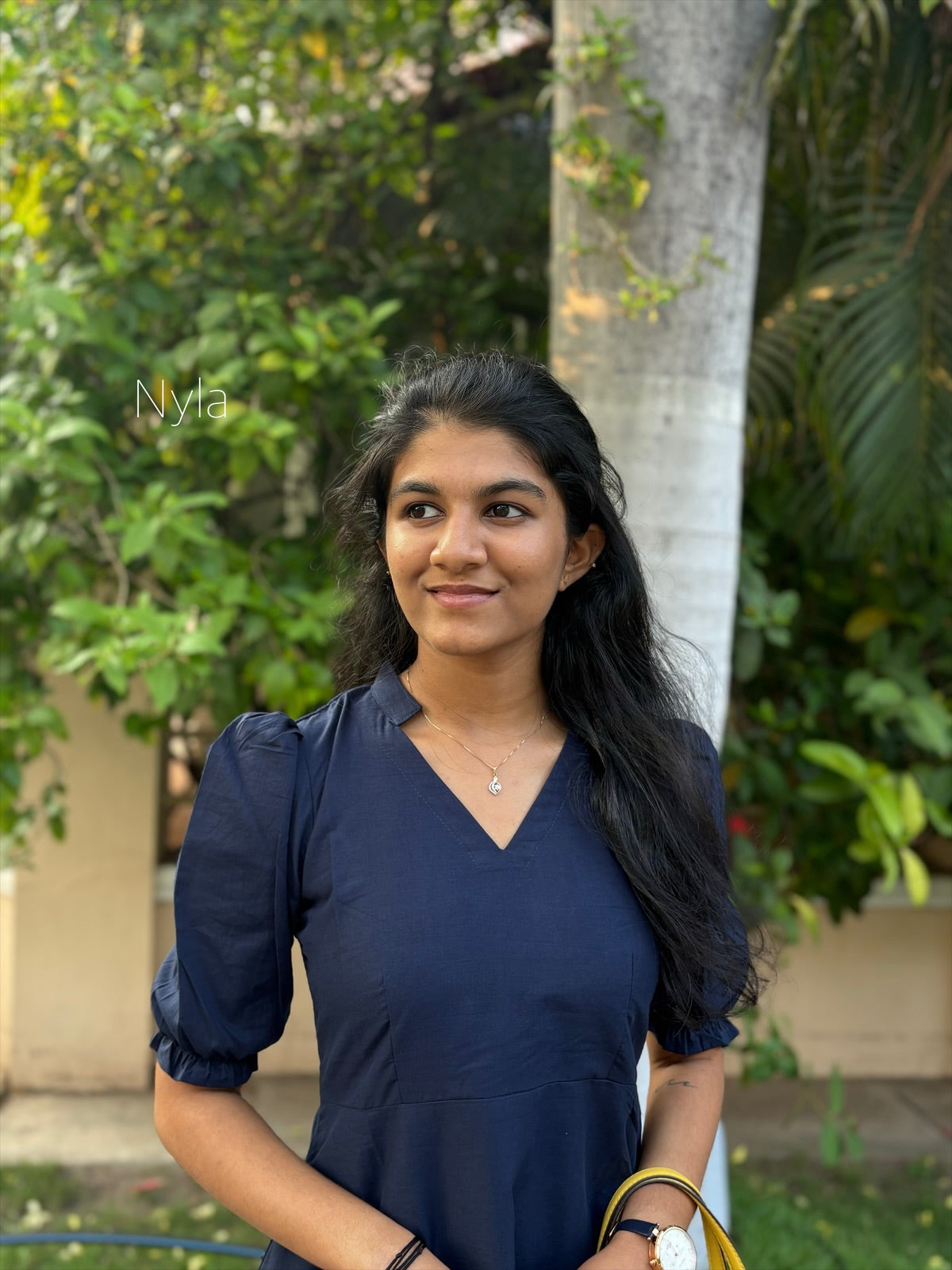 Ny 427 Elegant Cotton maxi with elbow puff sleeves with elastic