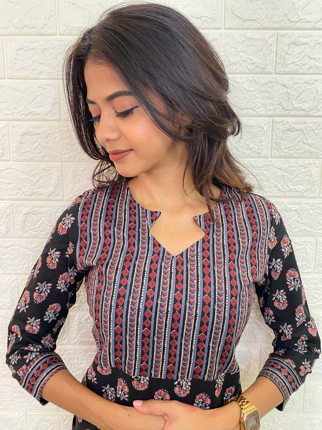 Elegant Pure Cotton with 3/4th sleeves