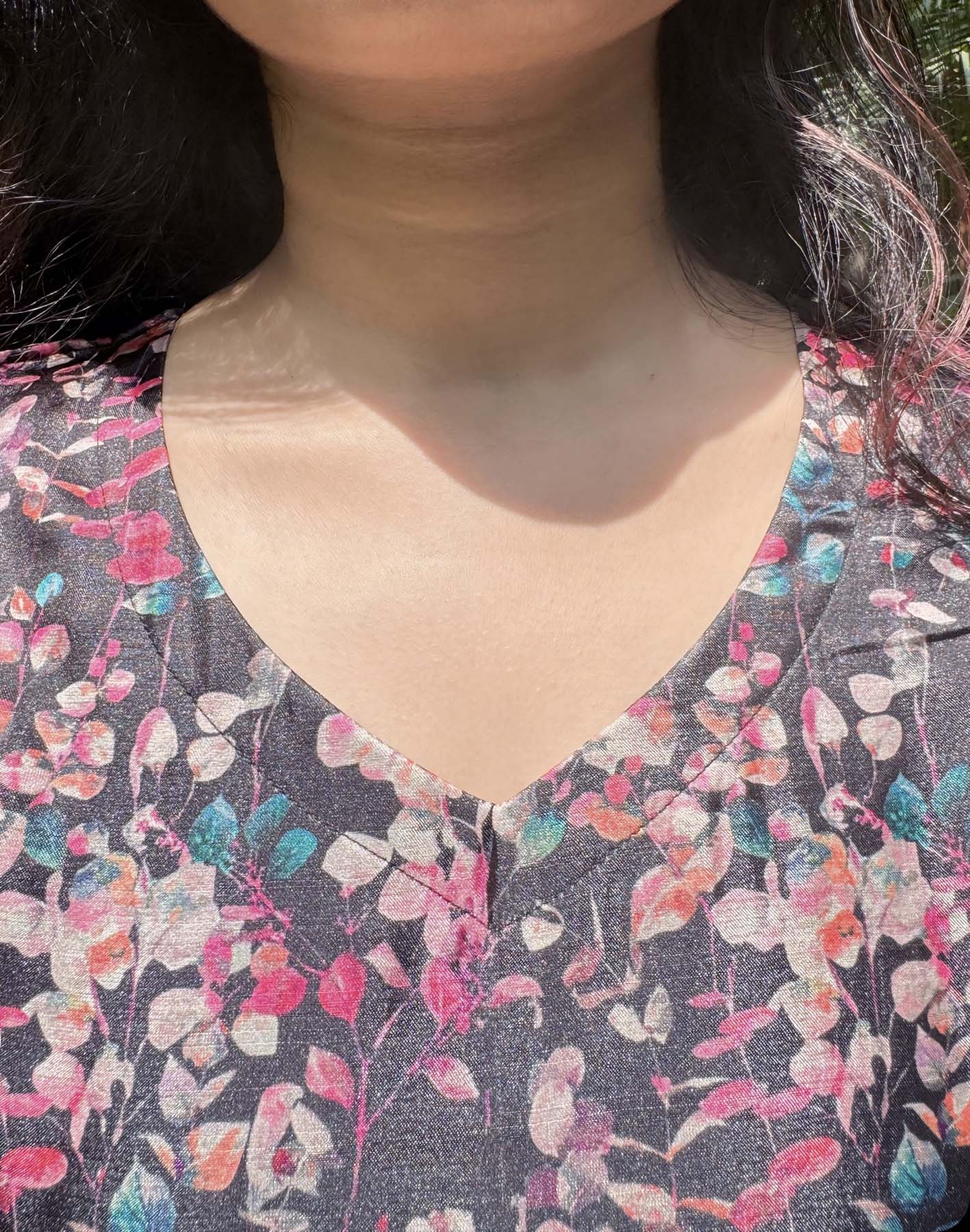 Elegant Tussar digital Silk maxi with Full sleeves