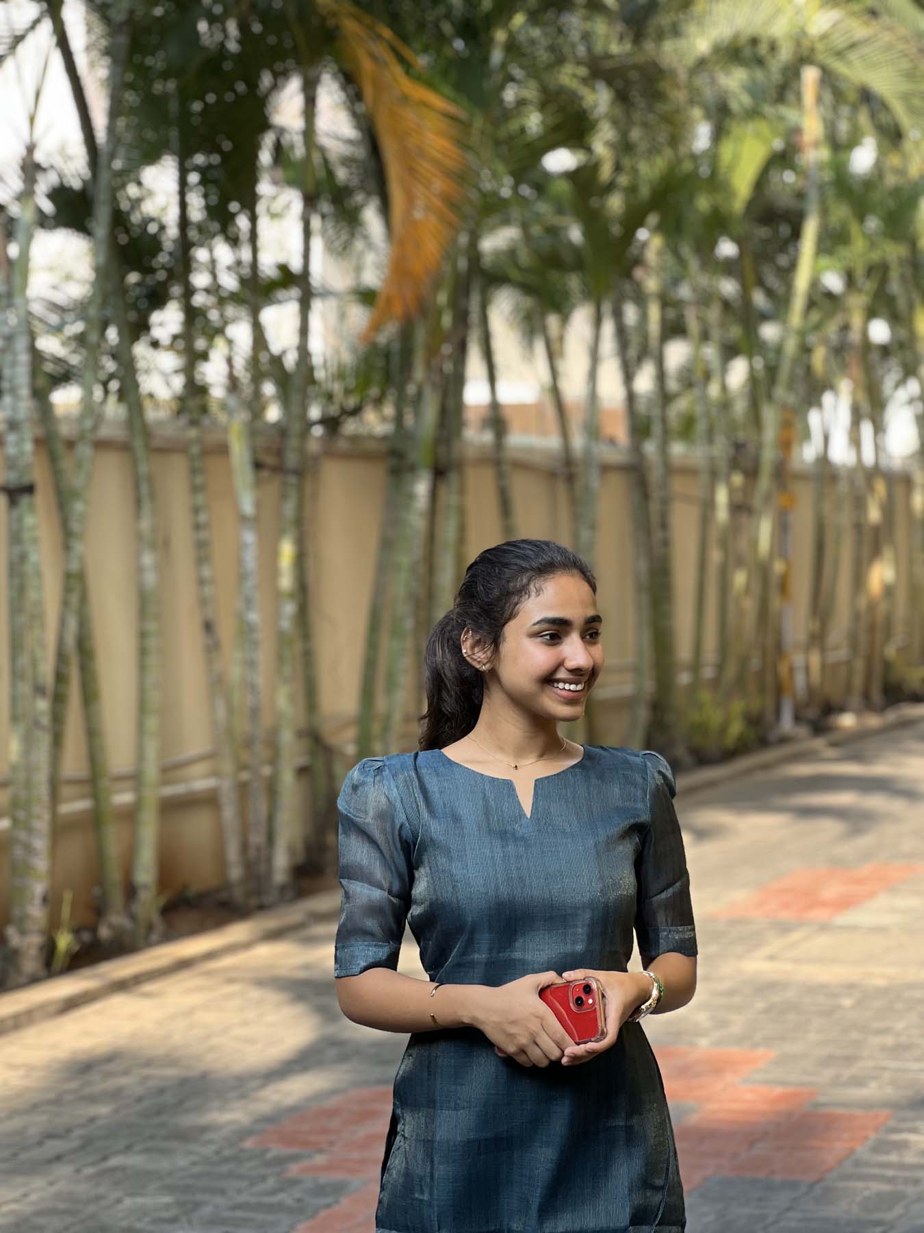 Elegant kurti with elbow puff sleeves