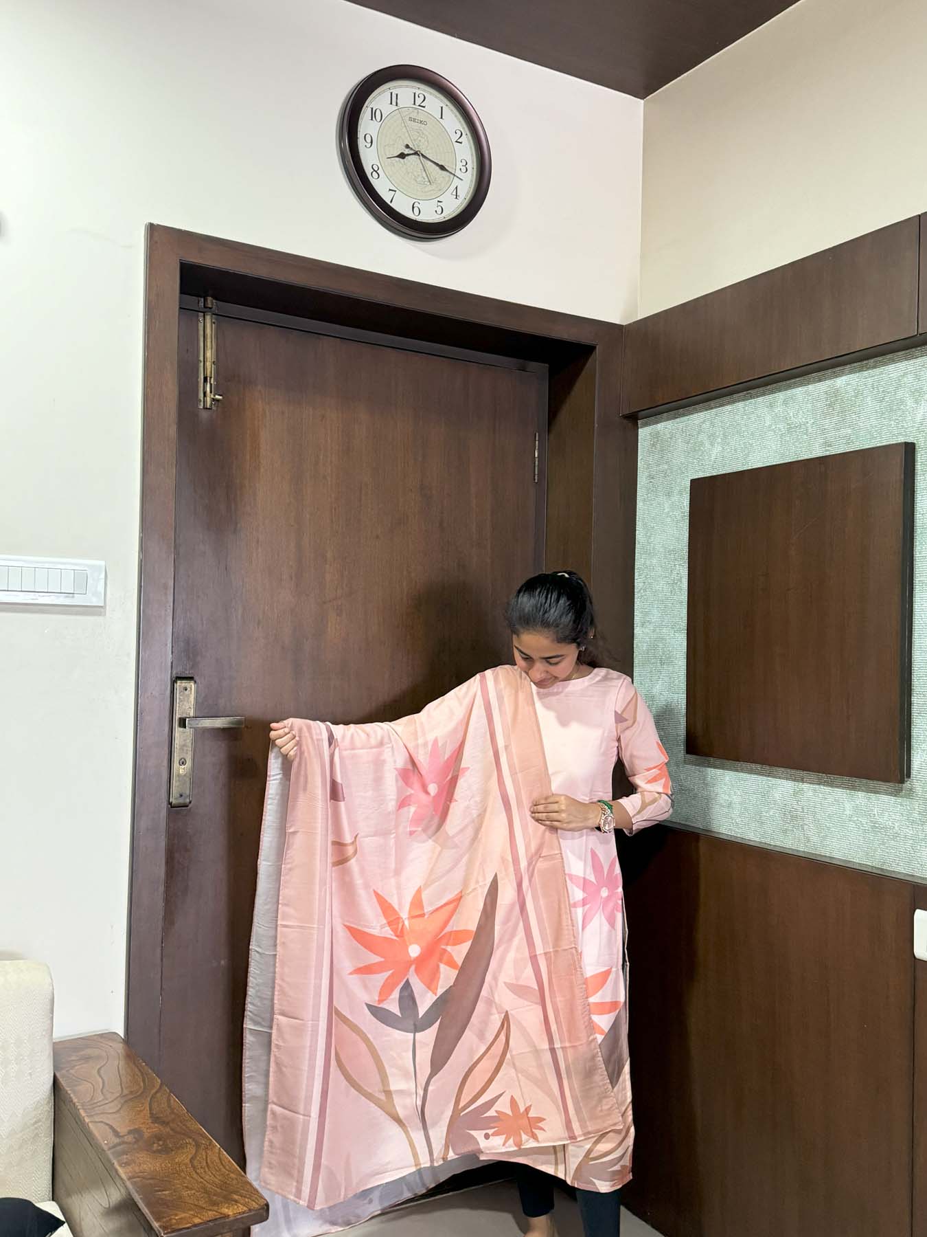 Elegant kurti with 3/4th sleeves