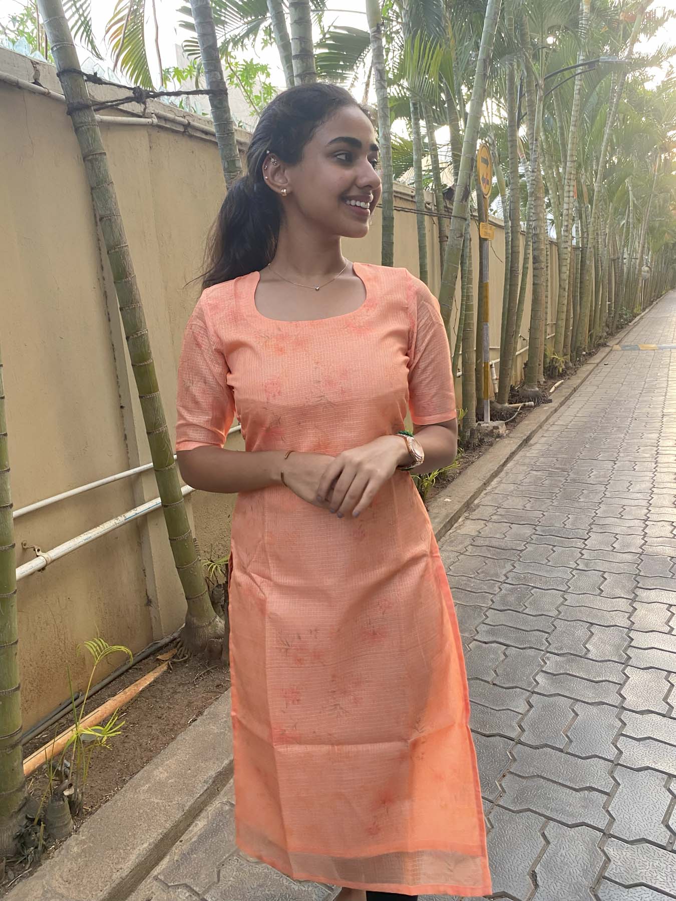 Elegant kota kurti with elbow sleeve