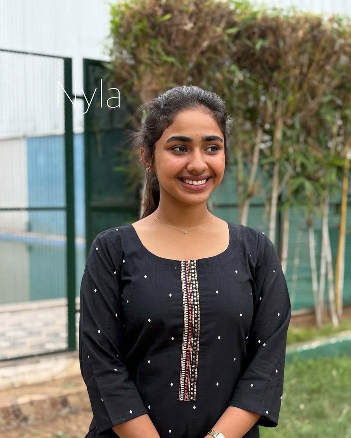 Elegant Pure Cotton kurti with embroidery on neck line with 3/4th sleeves