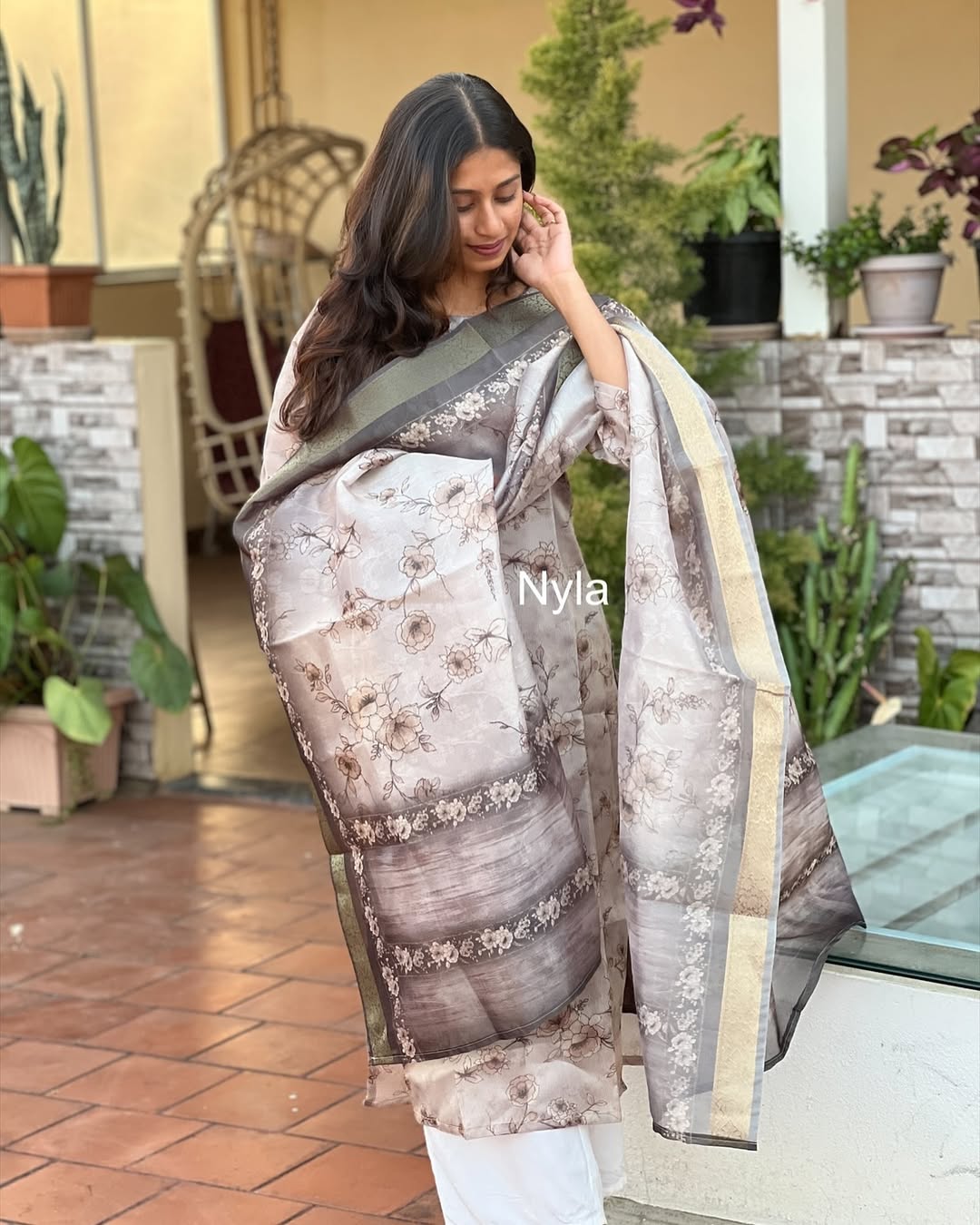 Elegant Kota Chanderi with 3/4th sleeves