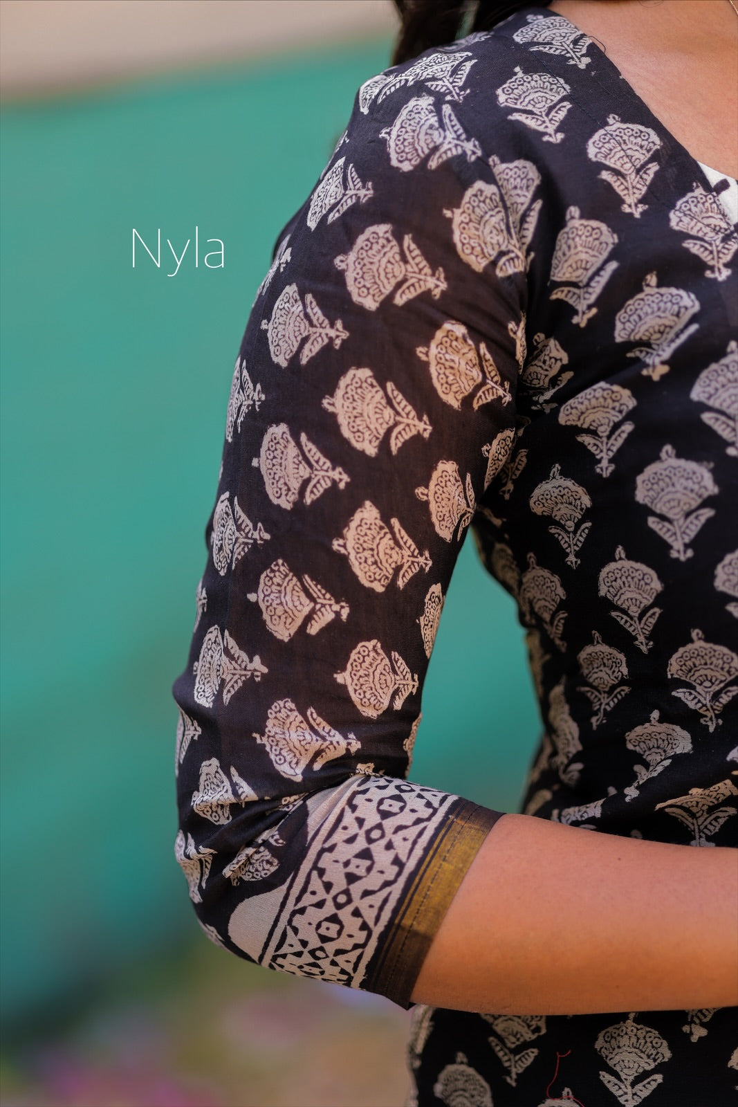 NY 412 Elegant Chanderi Silk Kurti with 3/4th sleeves