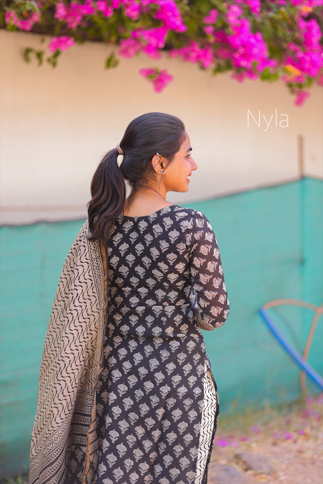 NY 412 Elegant Chanderi Silk Kurti with 3/4th sleeves