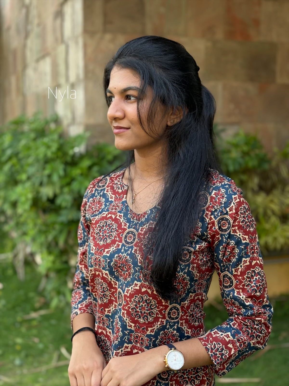NY 424 Elegant Pure cotton Kurti with 3/4th sleeves