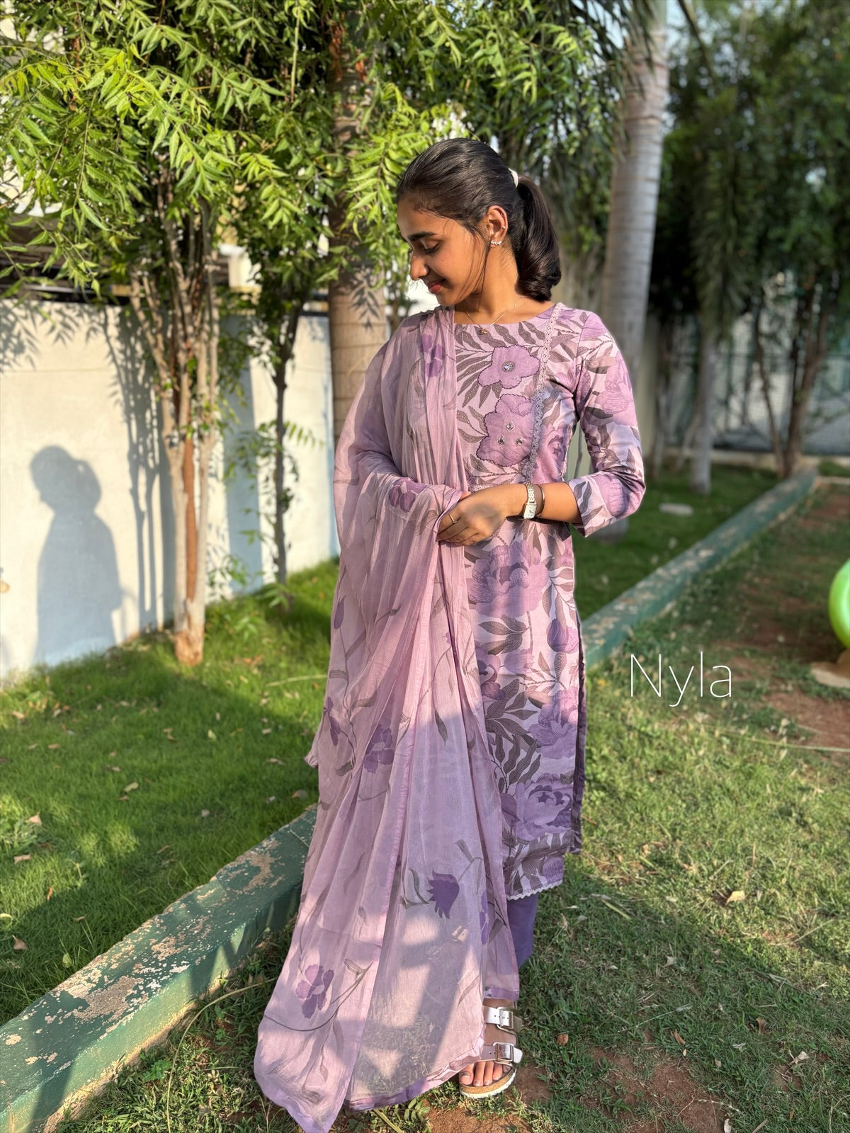 Ny 443 Elegant Cotton  Kurti with 3/4th sleeves