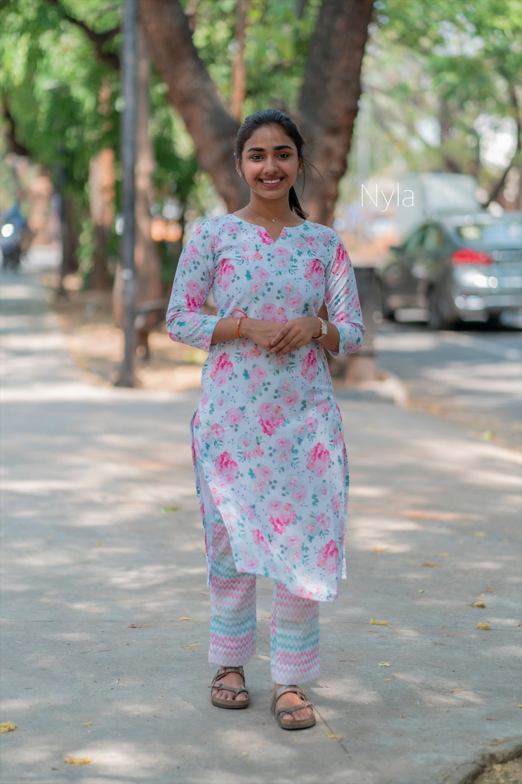 NY 421 Elegant cotton Kurti with 3/4th sleeves
