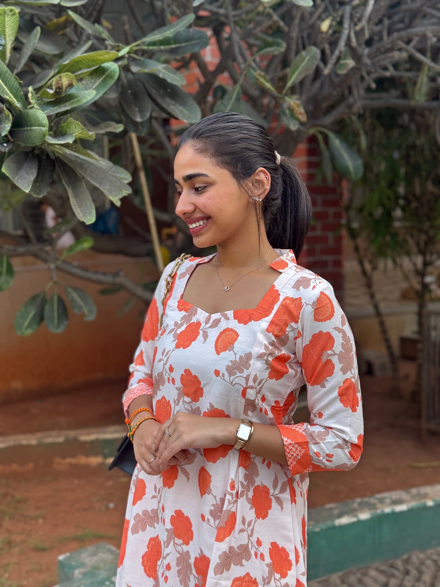 NY 484 Elegant Muslin Kurti with 3/4th sleeves