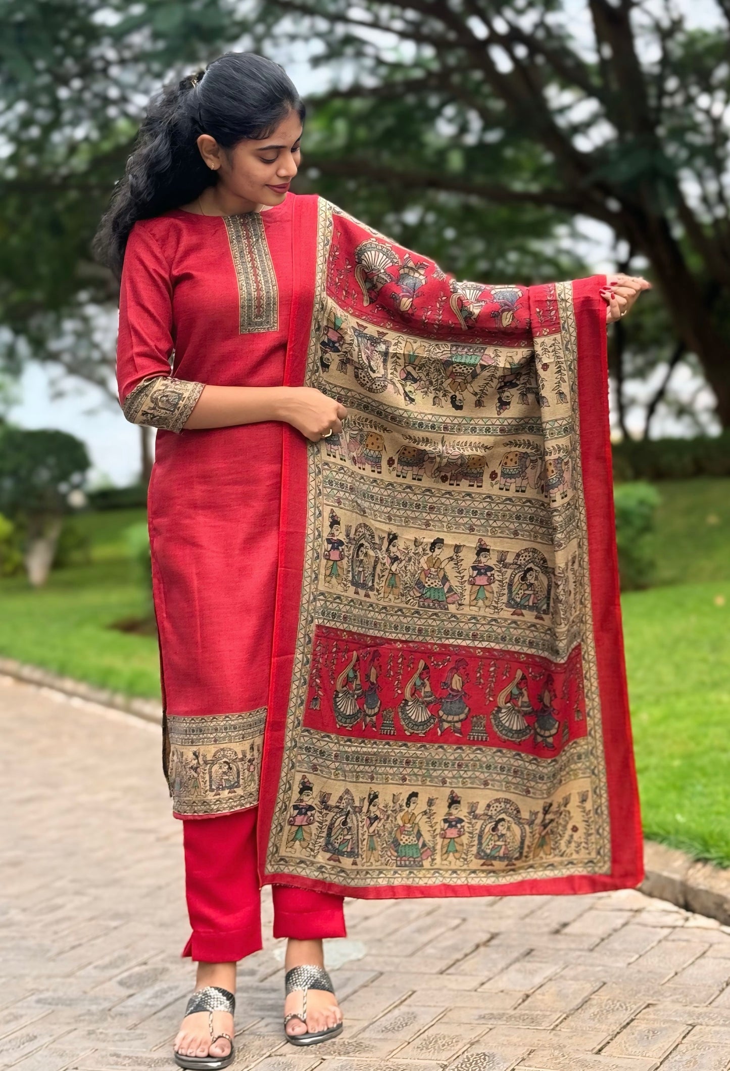 NY 522 Elegant Pashmina kurti with 3/4th sleeves