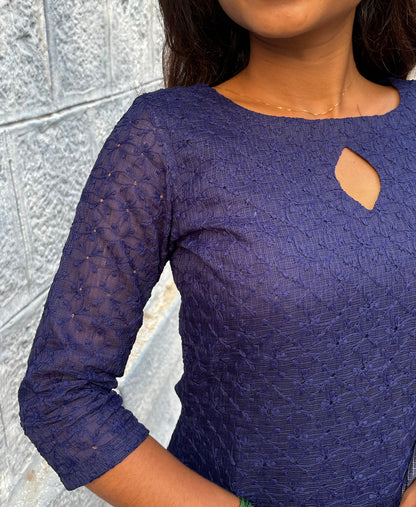NY 543 Elegant Hakobha kurti set with kantha duppatta