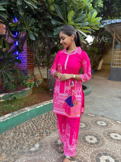 NY 423 Elegant Muslin Co-ords with 3/4th sleeves