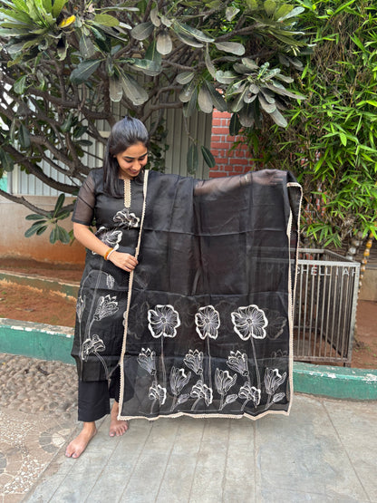 NY 463 Elegant Kota embroidery Kurti with elbow sleeves