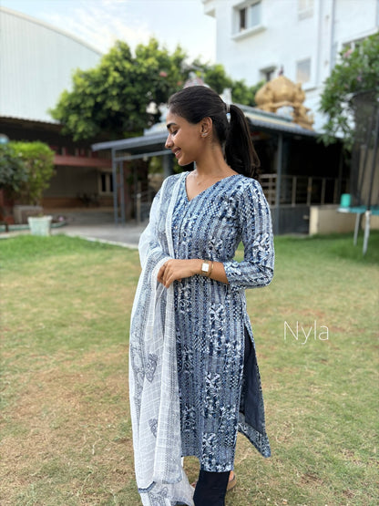 Ny 439 Elegant Cotton  Kurti with 3/4th sleeves