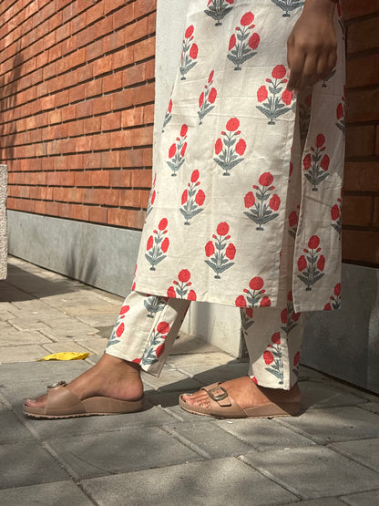 NY 555 Cotton flex kurti with elbow puff sleeves