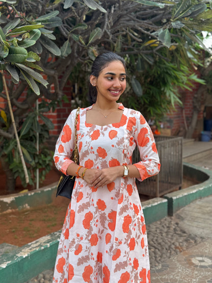 NY 484 Elegant Muslin Kurti with 3/4th sleeves