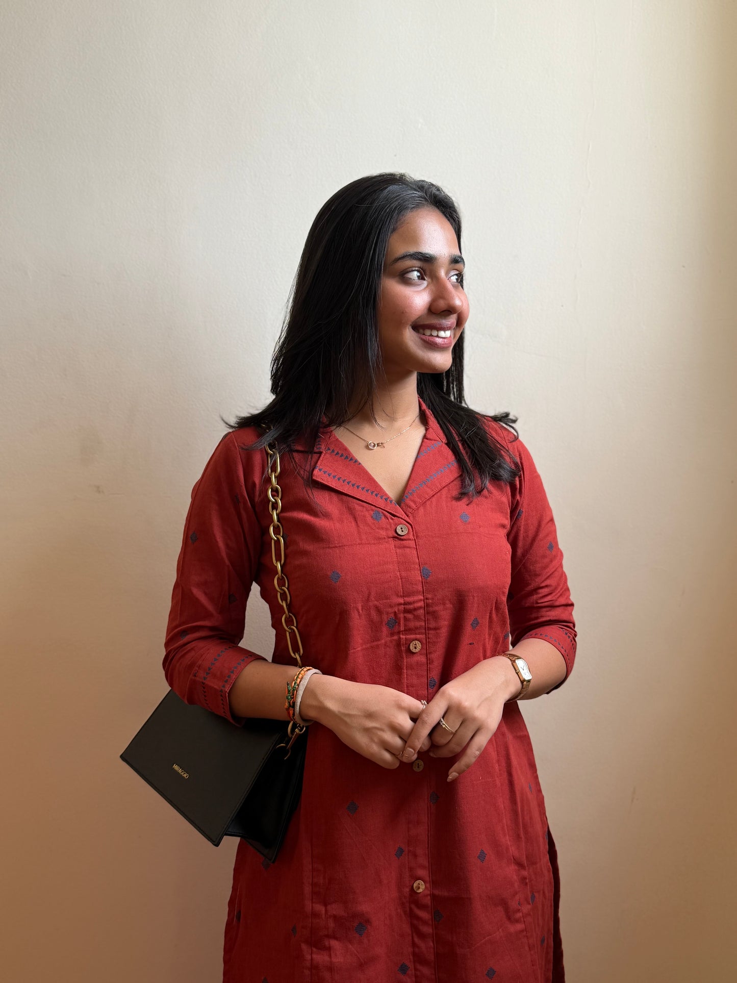 NY 478 Elegant pure handloom cotton set with 3/4th sleeves