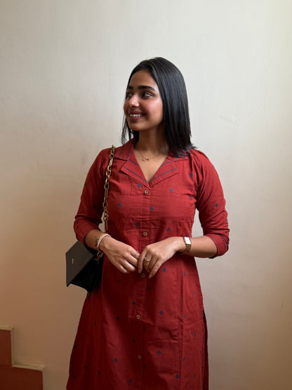 NY 478 Elegant pure handloom cotton set with 3/4th sleeves