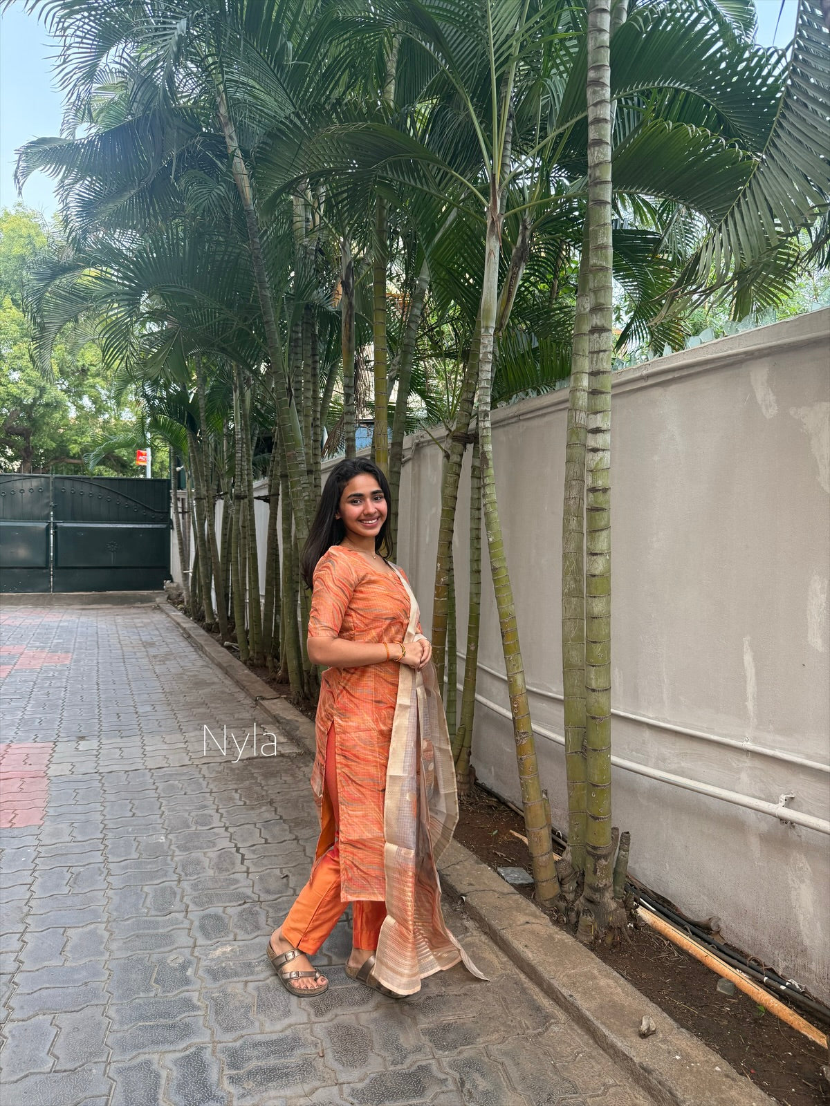 NY 445 Elegant Kota tissue Kurti with elbow sleeves
