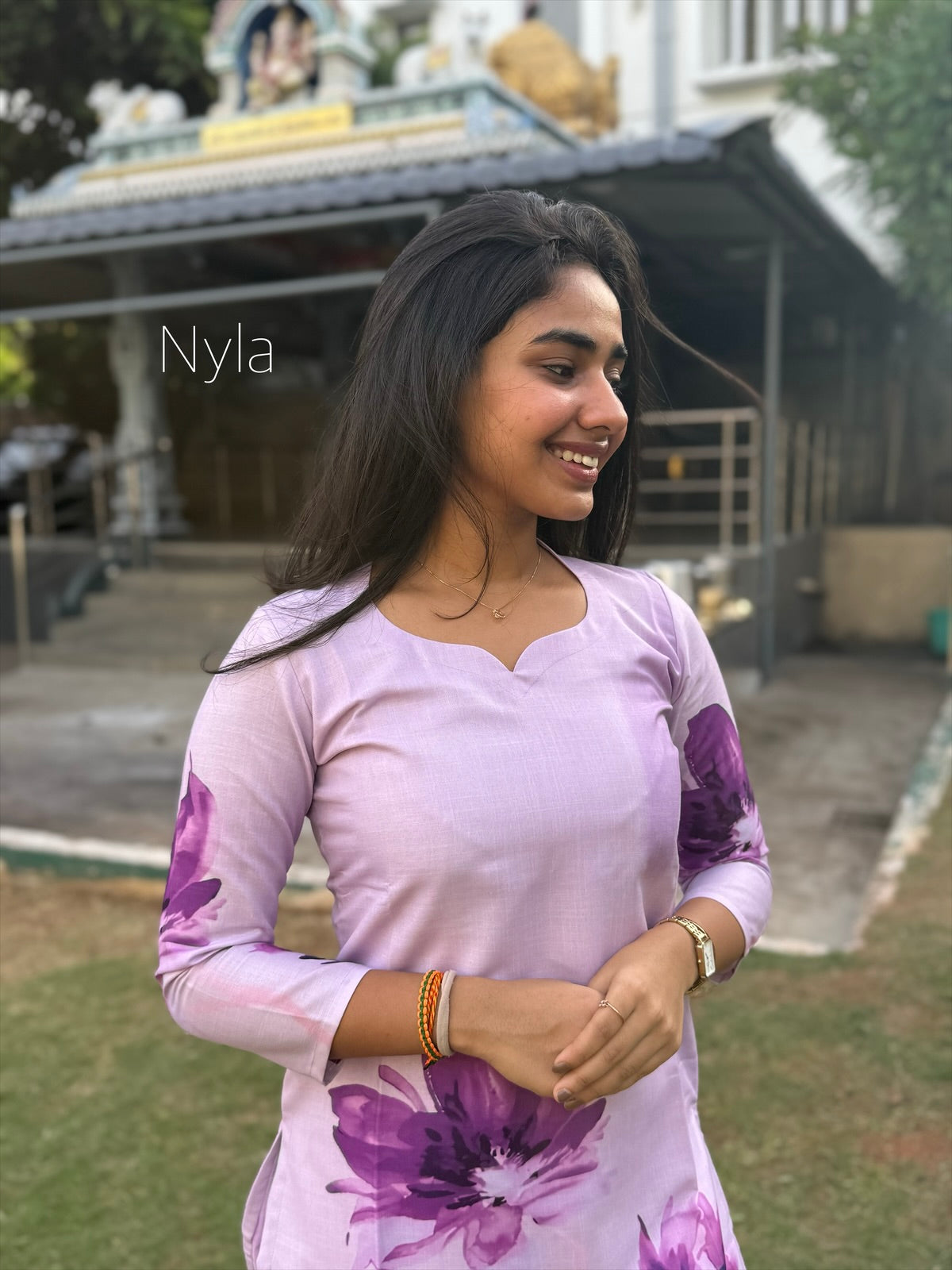 NY 449 Elegant Linen cotton Kurti with 3/4th sleeves