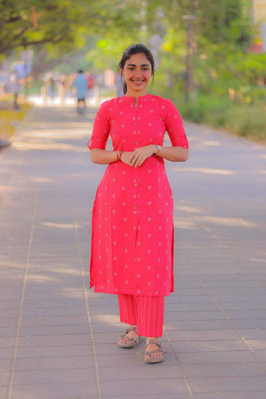 Elegant Pure Cotton Co-ords set with elbow sleeves
