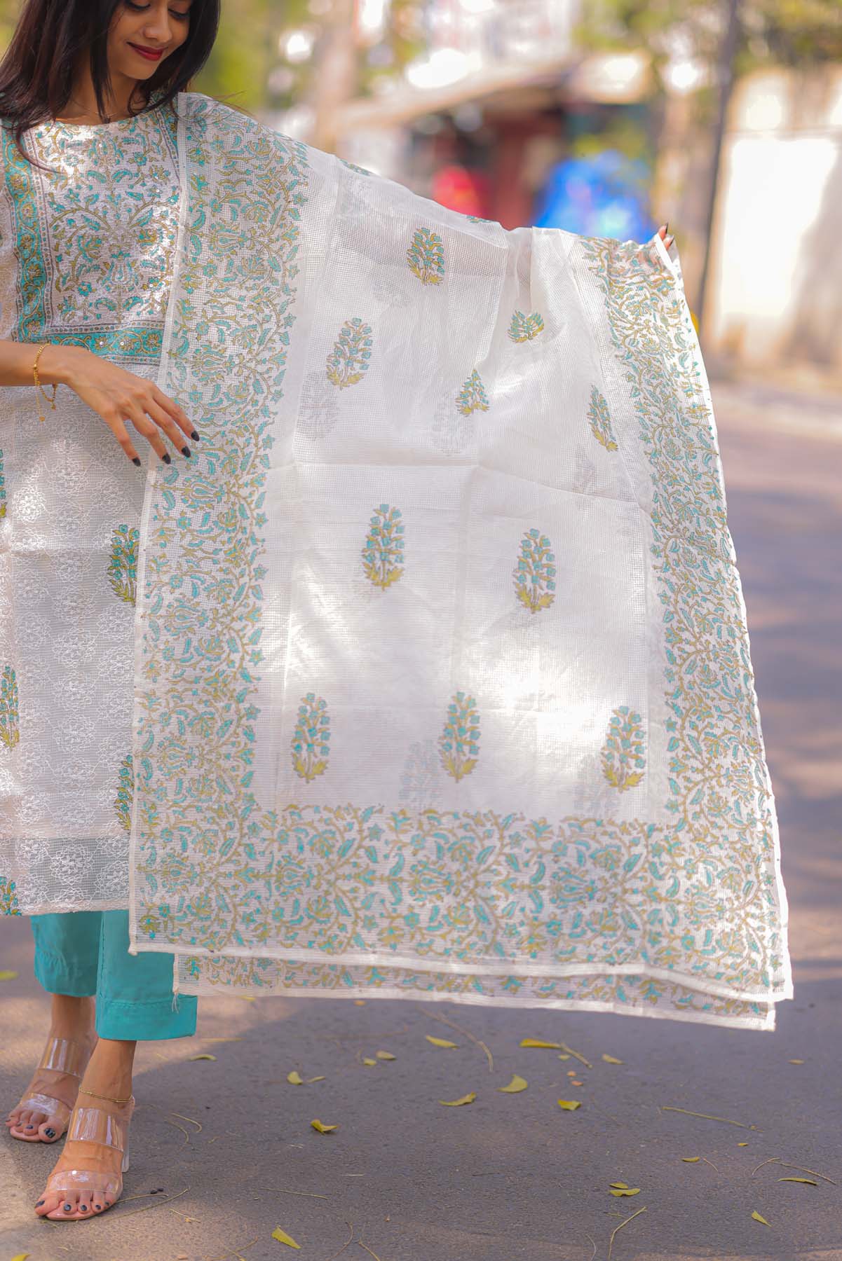 Elegant Kota hakobha kurti with elbow sleeves
