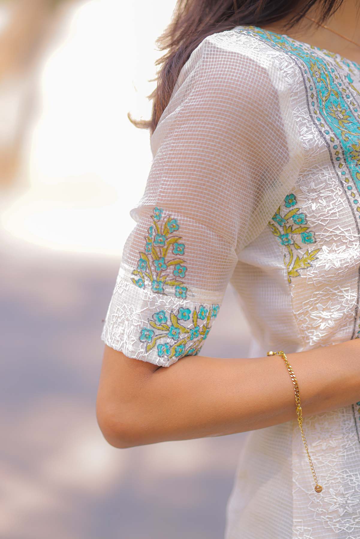 Elegant Kota hakobha kurti with elbow sleeves