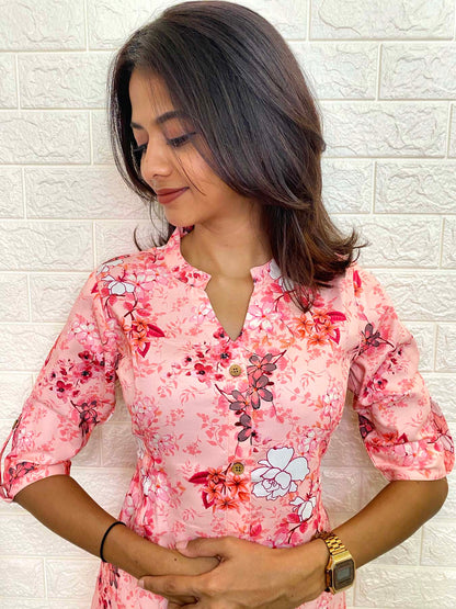 Elegant Jaam Silk digital print with 3/4th sleeves