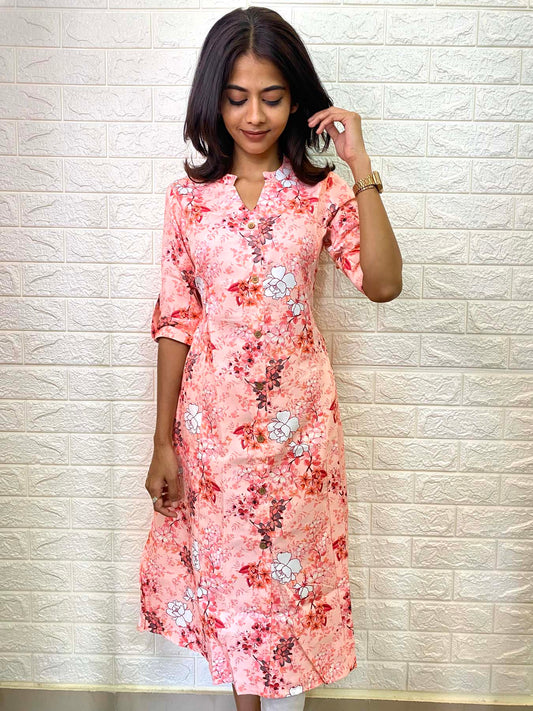 Elegant Jaam Silk digital print with 3/4th sleeves