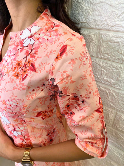 Elegant Jaam Silk digital print with 3/4th sleeves