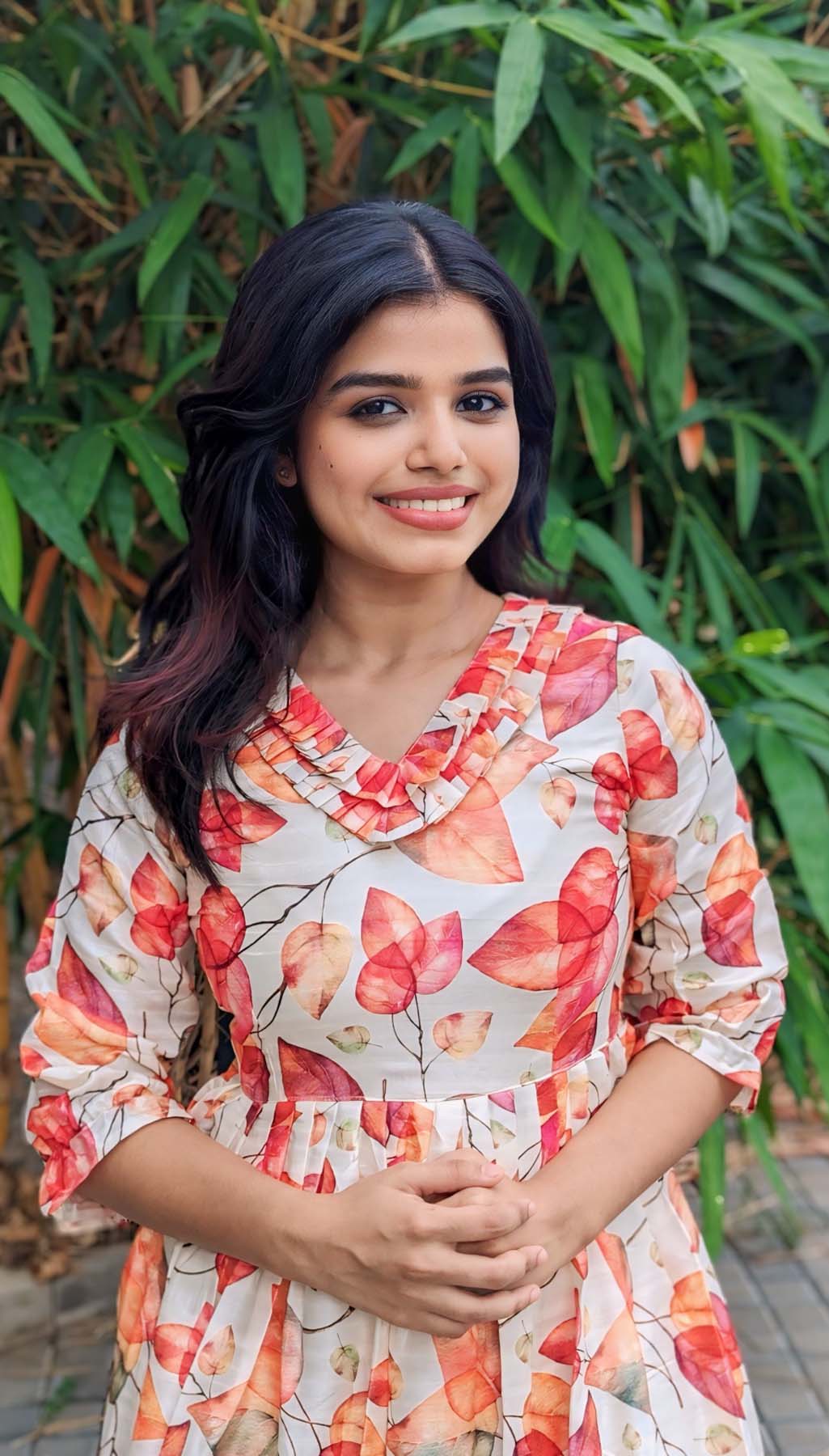 Elegant Kollam Silk maxi with 3/4th sleeves
