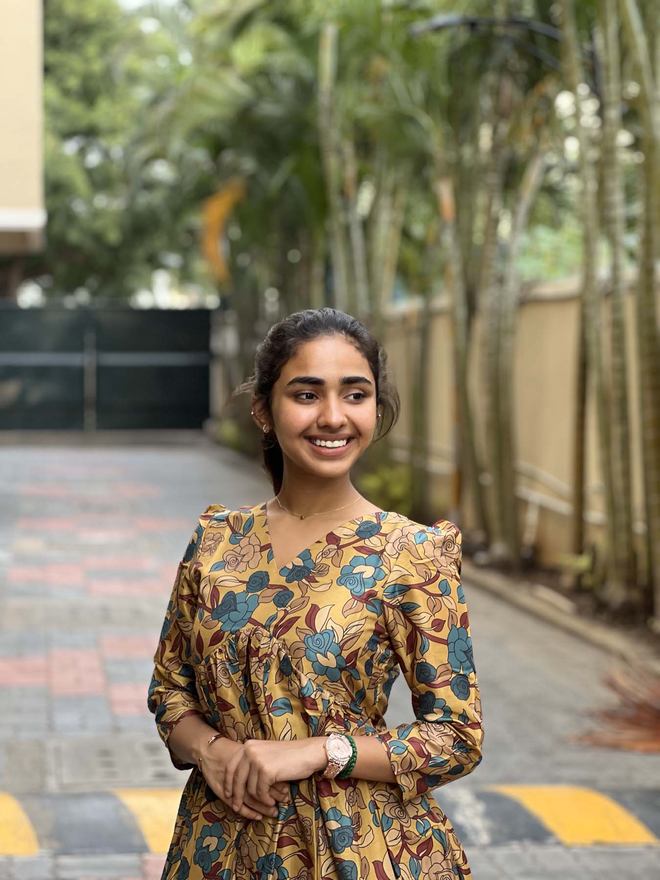 Elegant kalamkari maxi with 3/4 sleeves