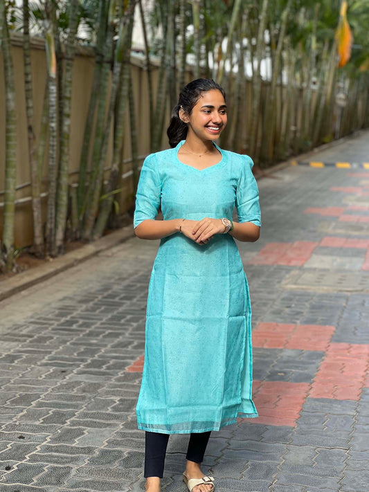 Elegant kurti with elbow sleeves