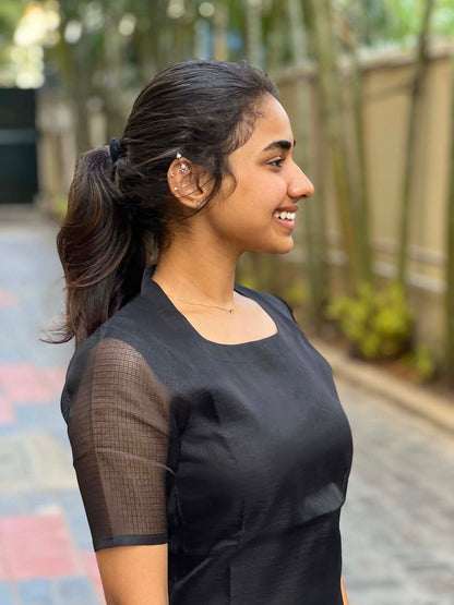 Elegant kurti with elbow  sleeves