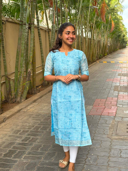 Elegant kurti with elbow sleeves