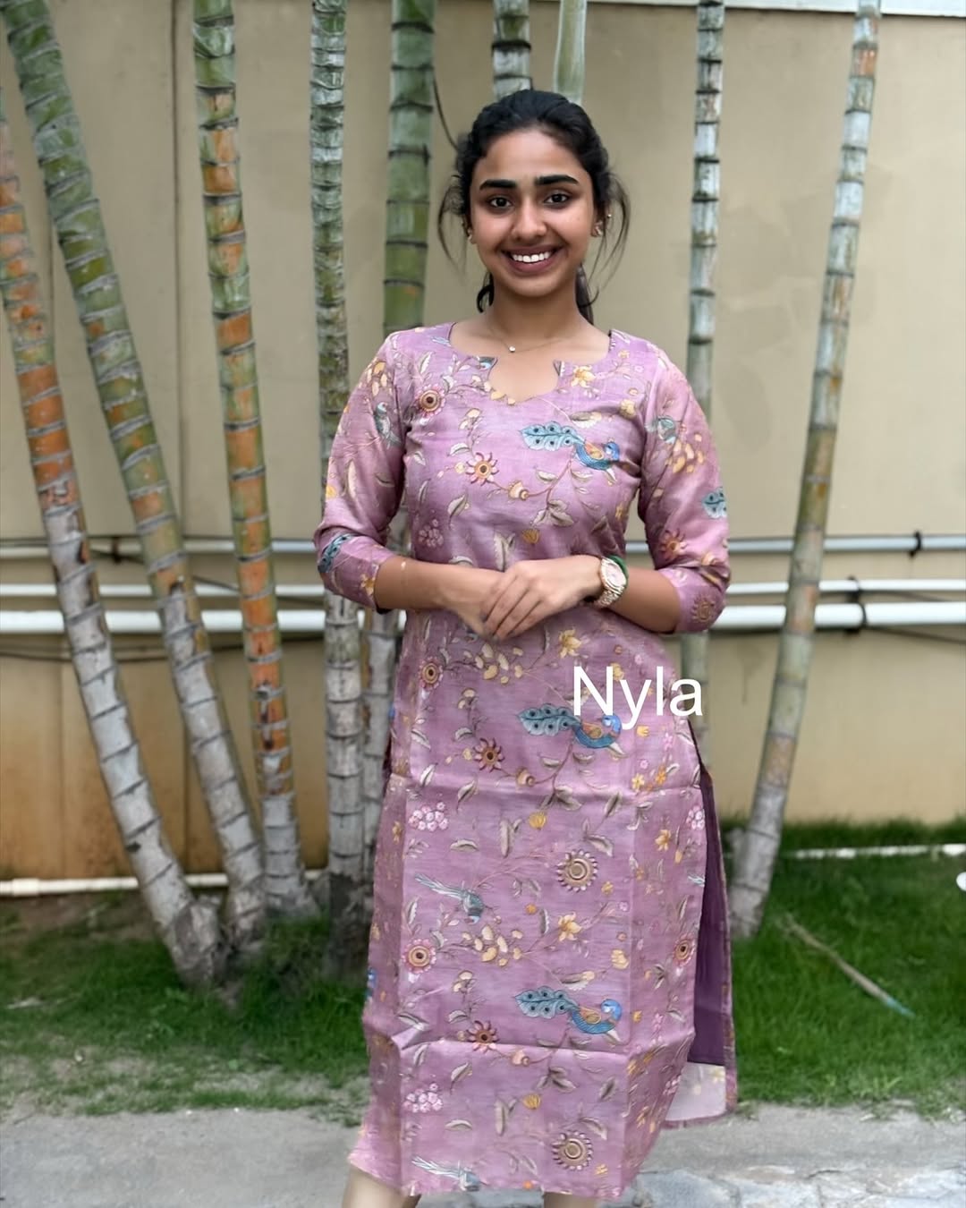 Elegant Chanderi silk with 3/4th sleeves