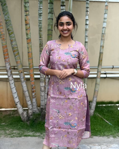 Elegant Chanderi silk with 3/4th sleeves