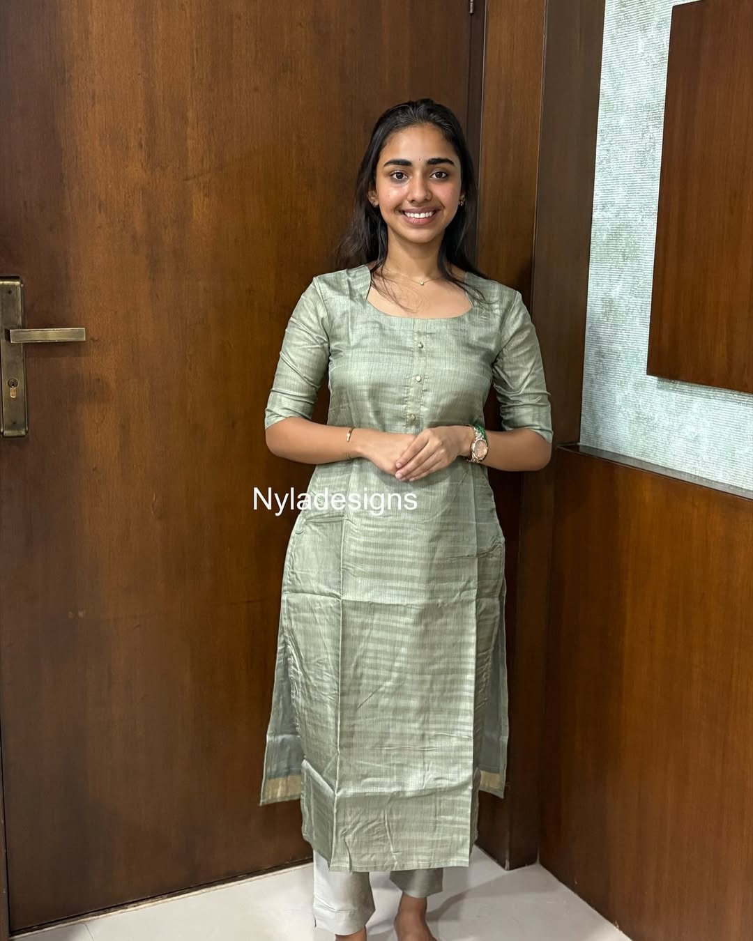 Elegant Premium Semi Tussar Silk kurti with Kalamkari digital print Duppatta and Silk Pant