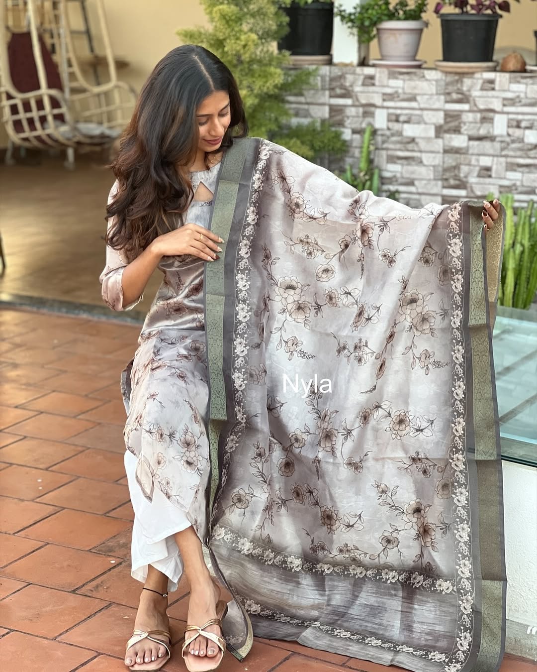 Elegant Kota Chanderi with 3/4th sleeves