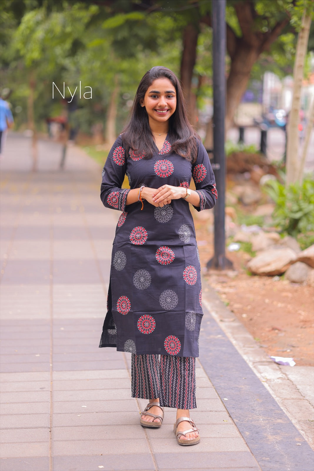 Elegant cotton Kurti with 3/4th sleeves
