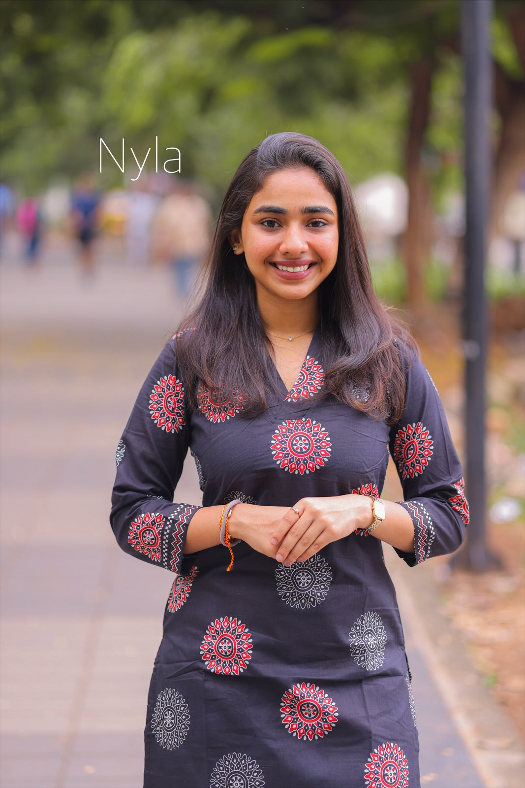 Elegant cotton Kurti with 3/4th sleeves